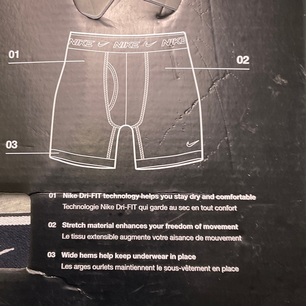 Nike Boxer Briefs 3-Pack Black White Gray - Picture 3 of 4